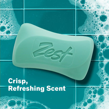 Zest 8-Bar Bath Size Soap, Aqua, 4 Ounce per bar, 8 bars, 32 Ounce Zest