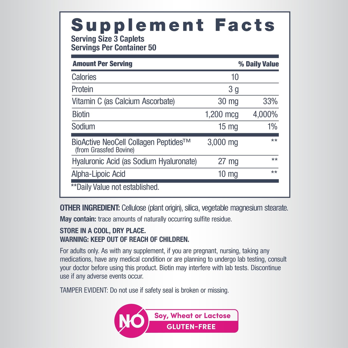 NeoCell Collagen Beauty Builder | 150 Caplets | Grass Fed BioActive Peptides | with Biotin and Hyaluronic Acid | Radiant Skin & Strong Nails Supplement NeoCell