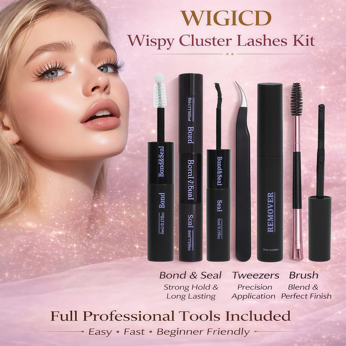 Natural Lash Clusters Kit 30D+40D Wispy Lashes Clusters Eyelash Extension WIGICD