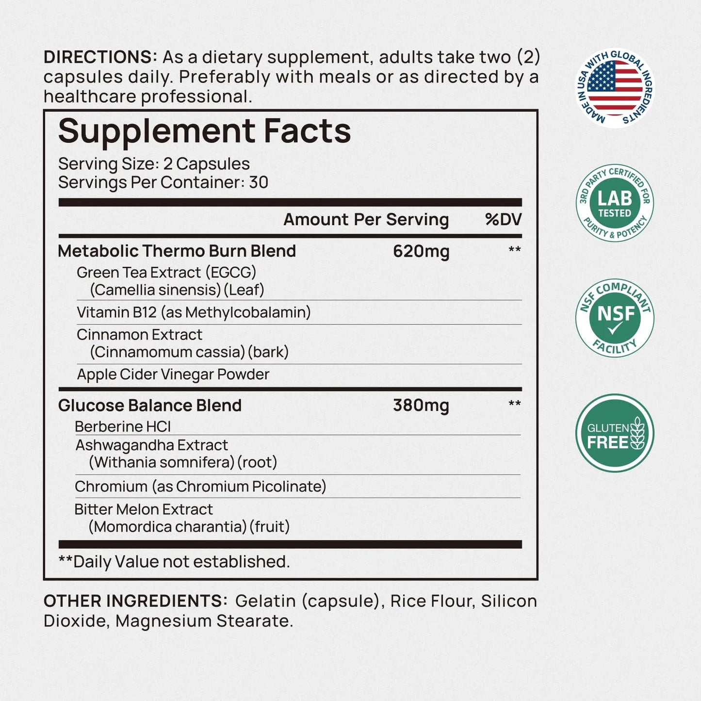 Selerb Metaburn Weight Loss Pills for Women & Men - Appetite Suppressant & Fat Burner, Metabolism Support Weight Loss Supplement with Berberine Selerb
