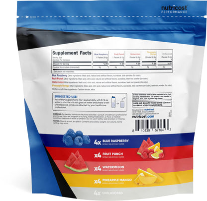 Nutricost Creatine Monohydrate Powder Variety Stickpacks (5 Flavors, 20 Servings) - Micronized, 5 Grams of Creatine Monohydrate Per Pack Nutricost