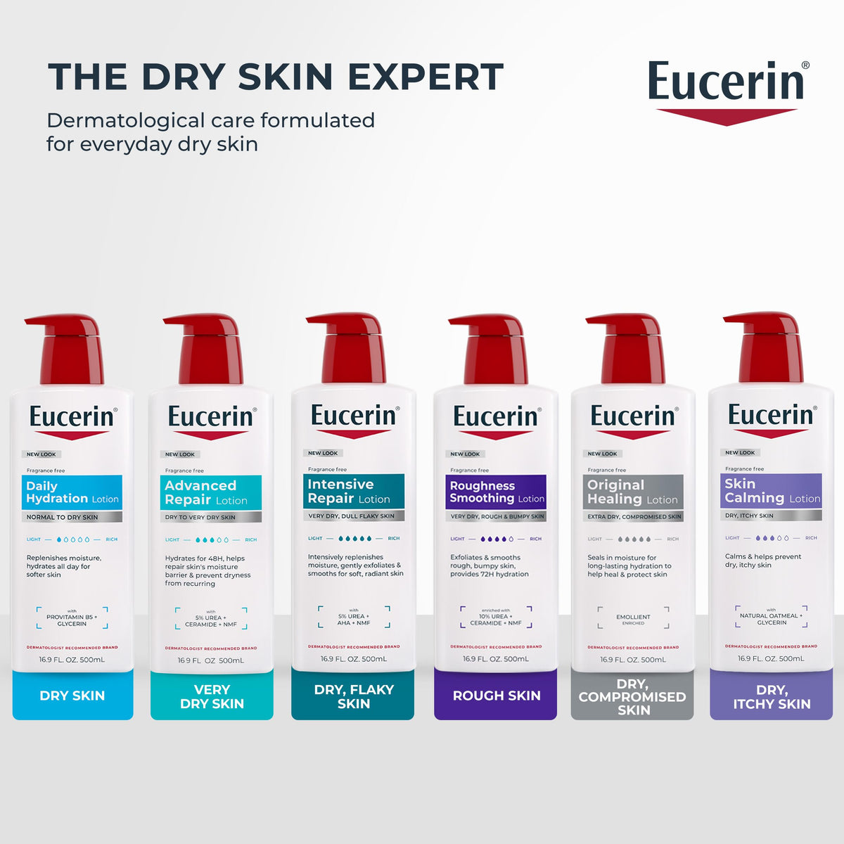 Eucerin Roughness Smoothing Lotion with Urea, 16.9 FL OZ Eucerin