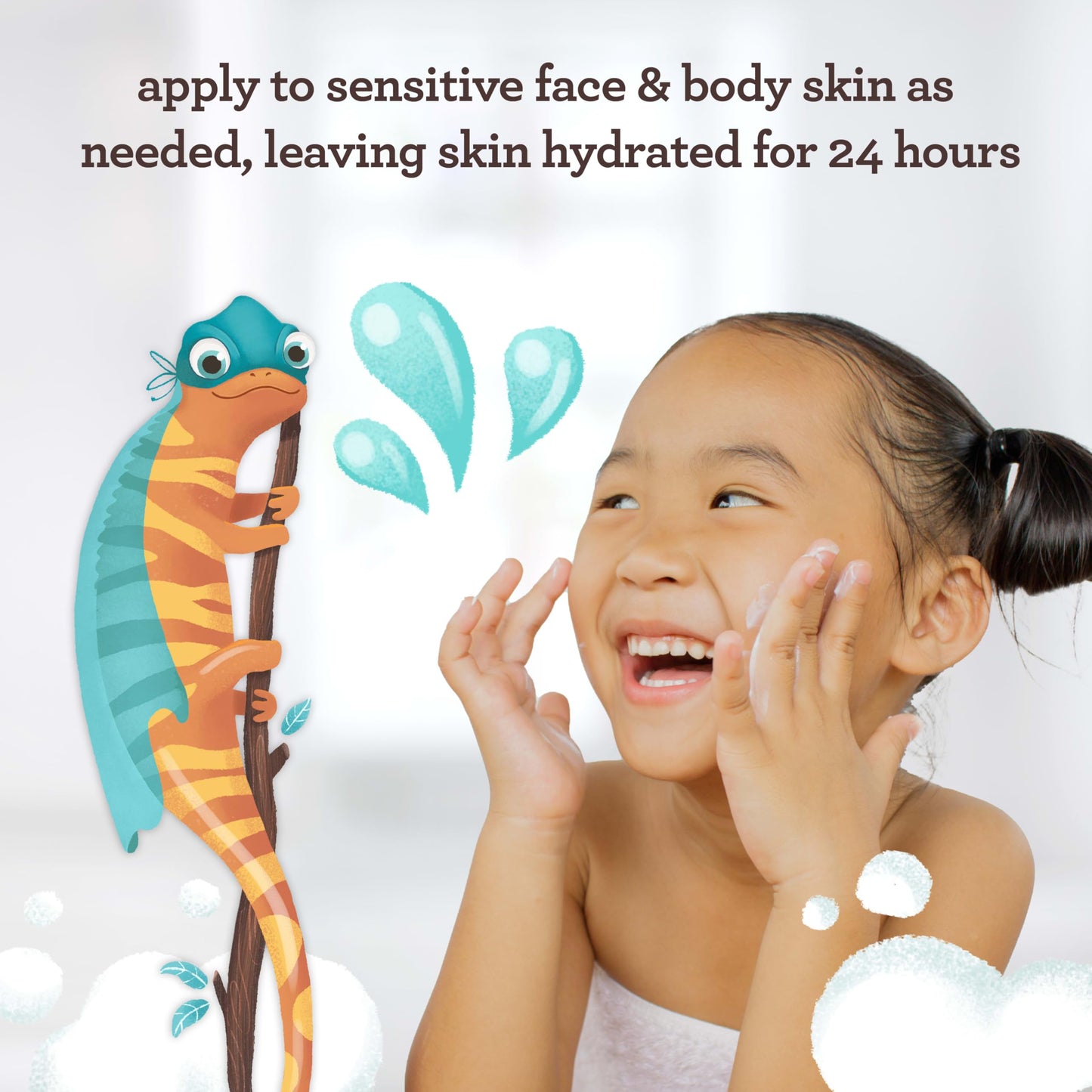 Aveeno Sensitive Skin Face & Body Gel Cream for Kids with Prebiotic Oat, Clinically Proven 24 Hour Hydration for Soft Skin Aveeno Baby