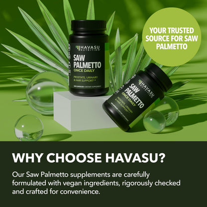 Saw Palmetto for Men, DHT Blocker and Prostate Health Supplement, 120 Count | Potent 3X Formula with Pumpkin Seed Oil and Stinging Nettle, Bladder and Urinary Support, Vegan, Non-GMO, 2-Month Supply Gsupps Australia