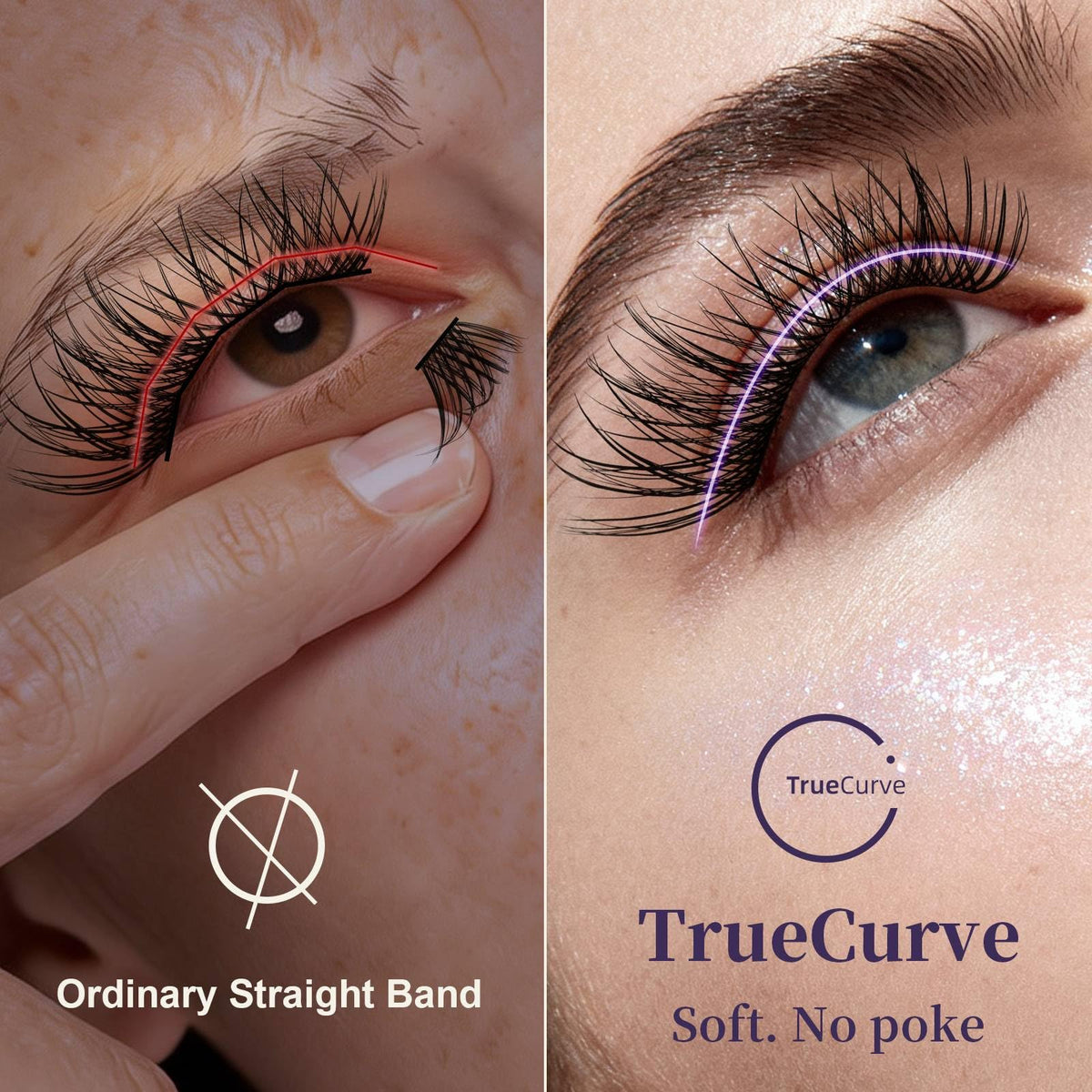 UPGRADED BOND Glowvane Lash Clusters Kit, Wispy Curved Band Lashes, Winkie GlowVane