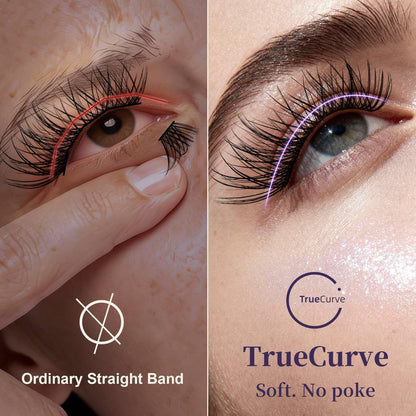 UPGRADED BOND Glowvane Lash Clusters Kit, Wispy Curved Band Lashes, Winkie GlowVane