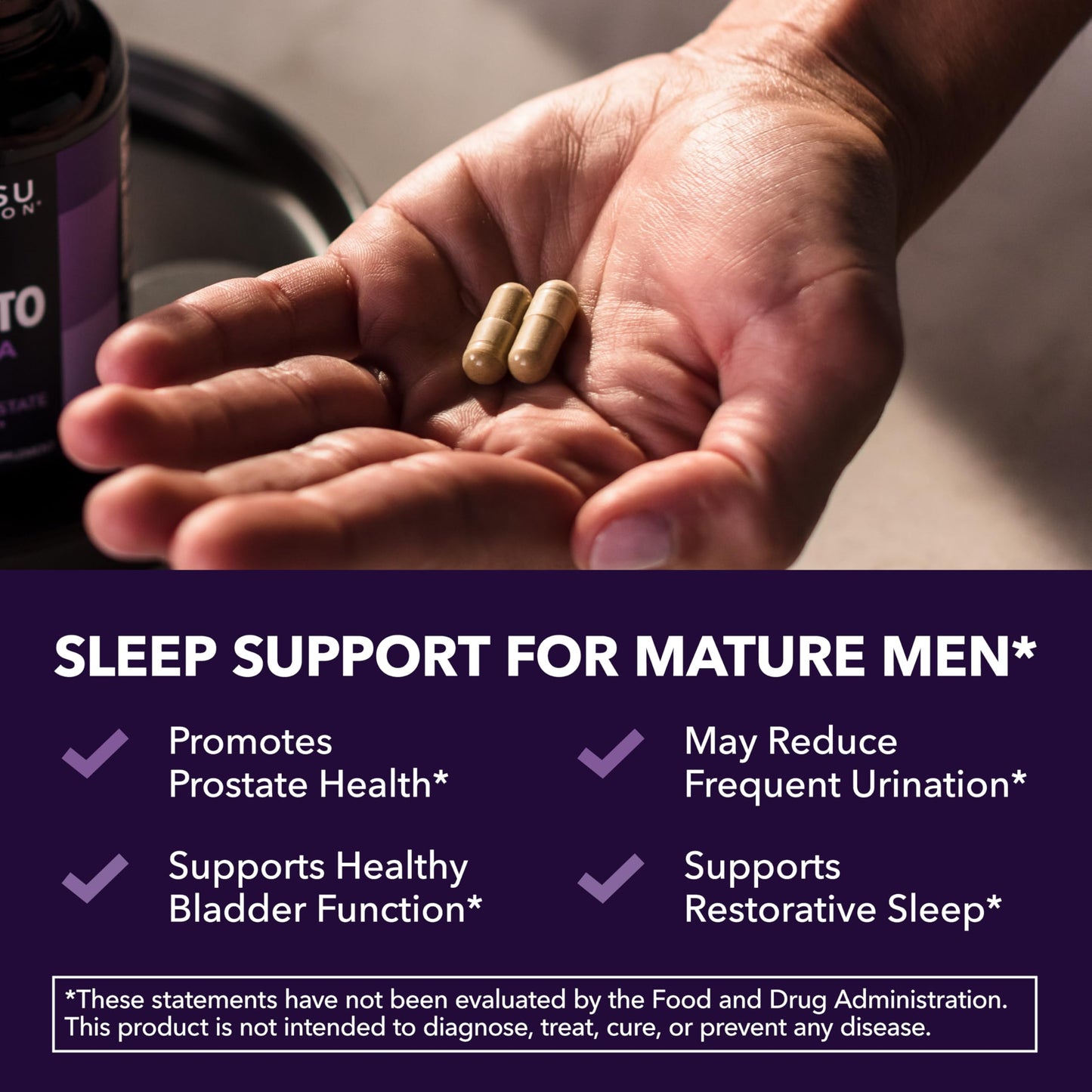 Saw Palmetto PM for Men w/ Melatonin, Nighttime Bladder Support, 200 Count | Vegan, Non-GMO Saw Palmetto Extract & Melatonin to Reduce Urinary Frequency, Prostate Health Supplement, 200 Servings Gsupps Australia