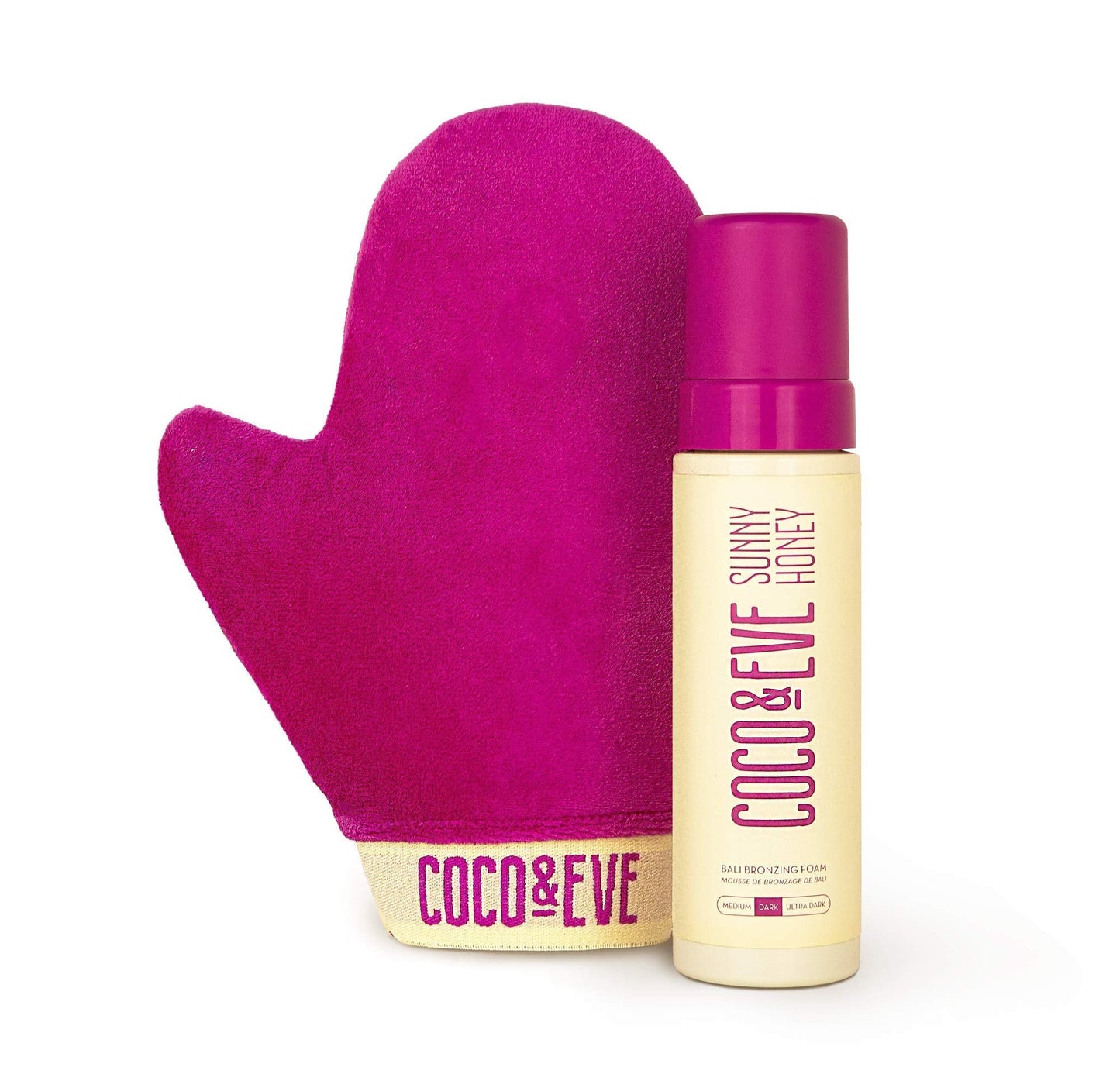 Coco & Eve Self Tanner Foam Kit - (Medium) Streak-Free Sunless Tanning Mousse, Tropically Scented Natural Looking Tan Coco & Eve