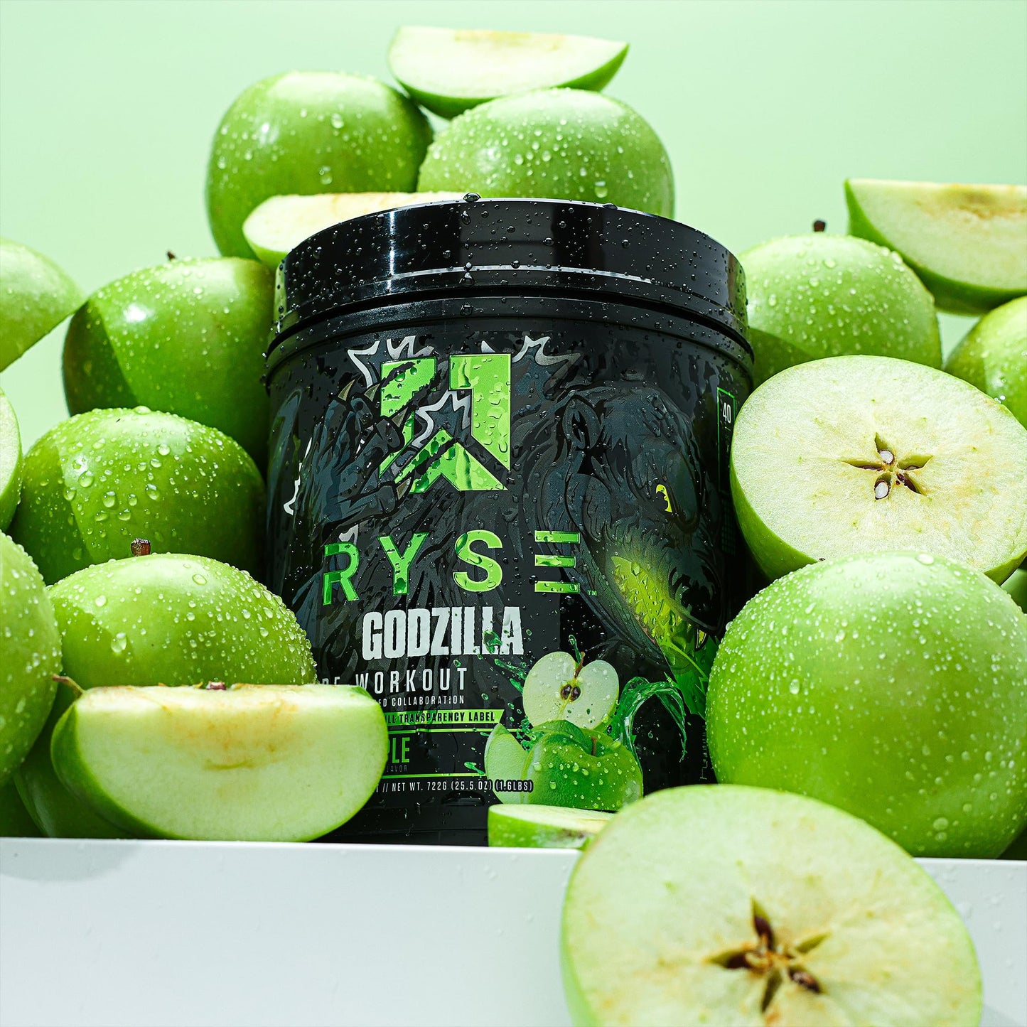 RYSE Godzilla X Noel Deyzel Pre Workout Powder - Monsterberry Lime - 400mg Caffeine, High Stim Pre-Workout for Men & Women with Citrulline & Beta Alanine - Energy, Pump & Focus - 20/40 Servings