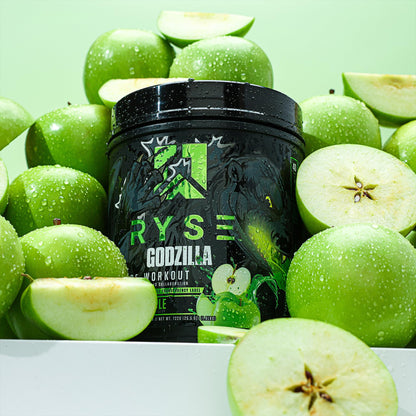 RYSE Godzilla X Noel Deyzel Pre Workout Powder - Monsterberry Lime - 400mg Caffeine, High Stim Pre-Workout for Men & Women with Citrulline & Beta Alanine - Energy, Pump & Focus - 20/40 Servings