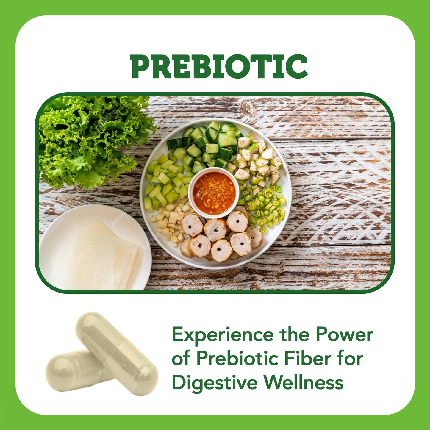 Vitamin Bounty Prebiotic Capsules - PreforPro® Prebiotics Supplement for Women & Men Digestive Health & Advanced Gut Health – No Fiber, No Bloating Vitamin Bounty