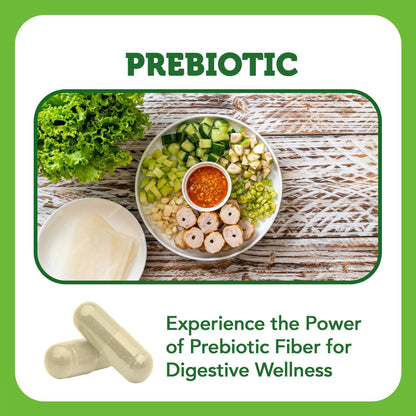 Vitamin Bounty Prebiotic Capsules - PreforPro® Prebiotics Supplement for Women & Men Digestive Health & Advanced Gut Health – No Fiber, No Bloating Vitamin Bounty
