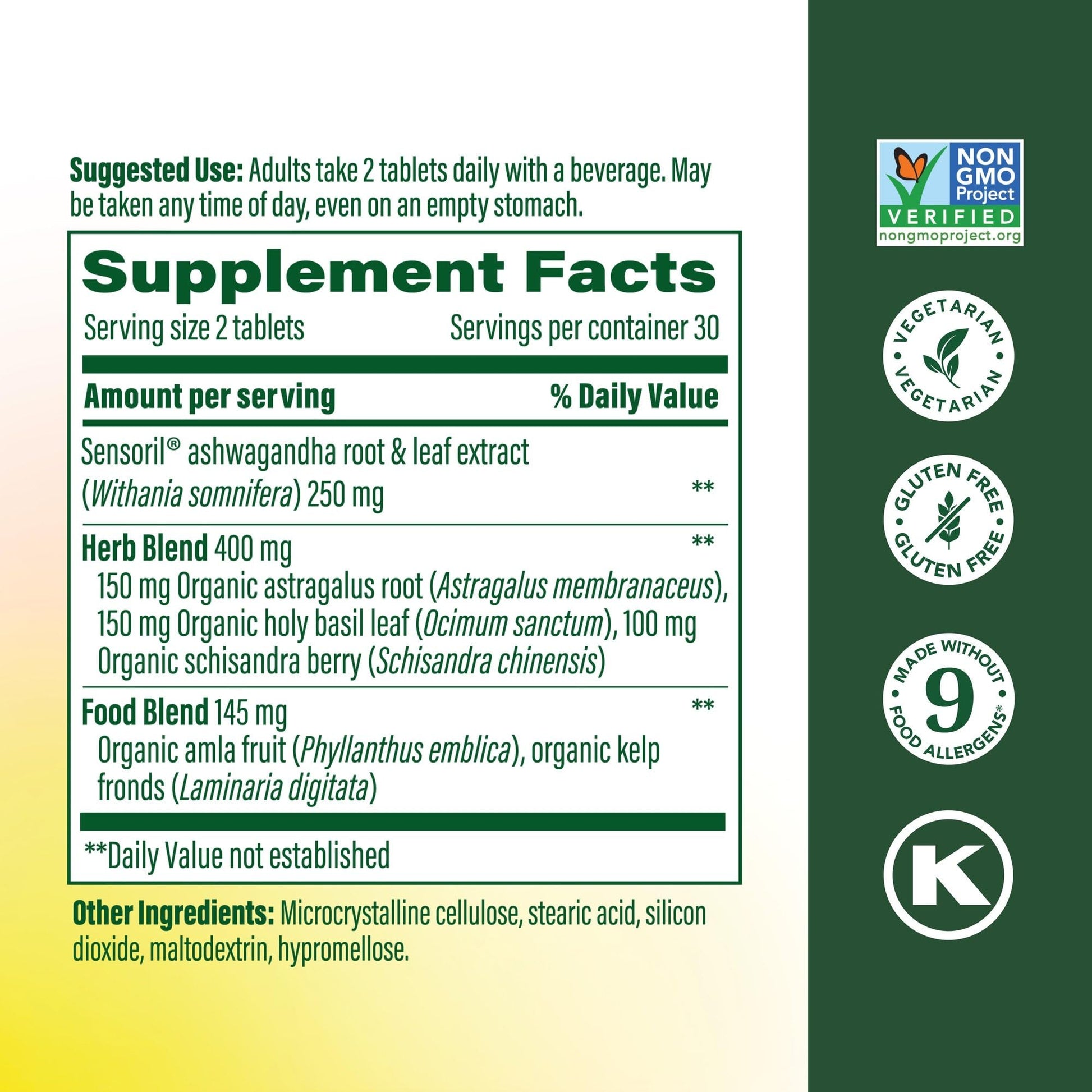MegaFood Ashwagandha Complex (Formerly Stress Protect) - Ashwagandha Supplements Astragalus Root & Holy Basil - Vegetarian, Gluten Free, Cortisol Supplement - 60 Mini Tablets, 30 Servings MegaFood buy australia supplements