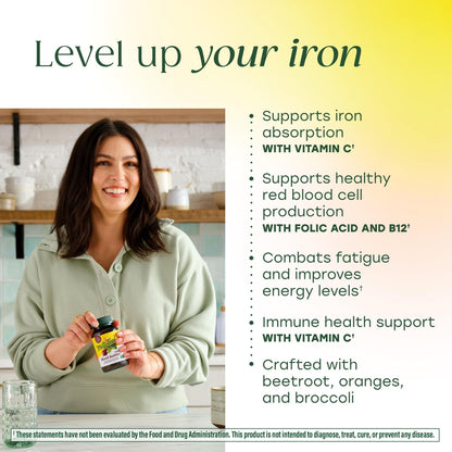 MegaFood Blood Builder Iron Supplement for Women & Men - Increase Iron Levels Without Side Effects - Combats Fatigue - with Vitamin B12, Folic Acid MegaFood