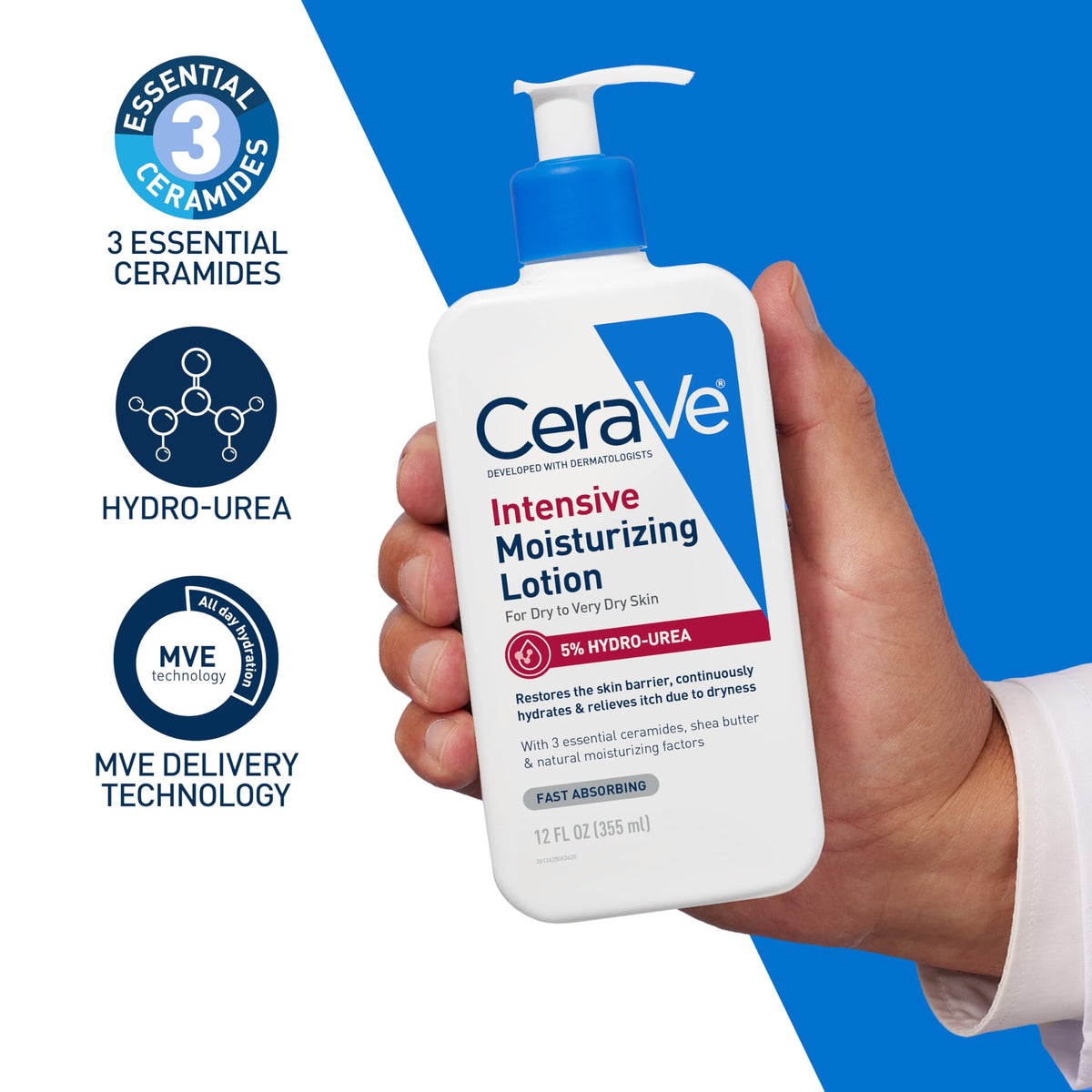 CeraVe Intensive Moisturizing Lotion, Shea Butter Body Lotion, 16oz CeraVe