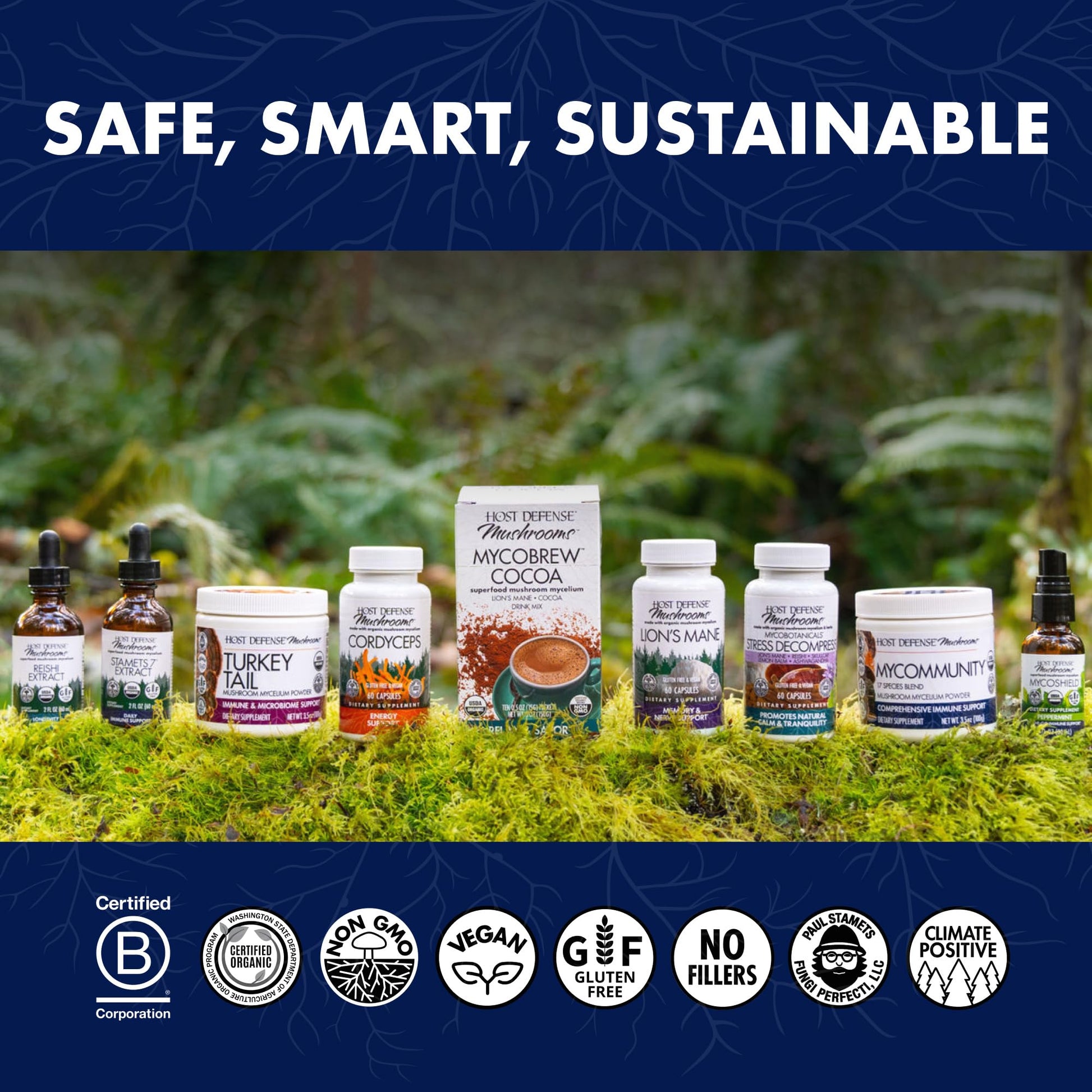 Host Defense Mushrooms Lion's Mane - Supplement Capsules for Brain Health Support - Mushroom Support for Focus & Memory Function Host Defense