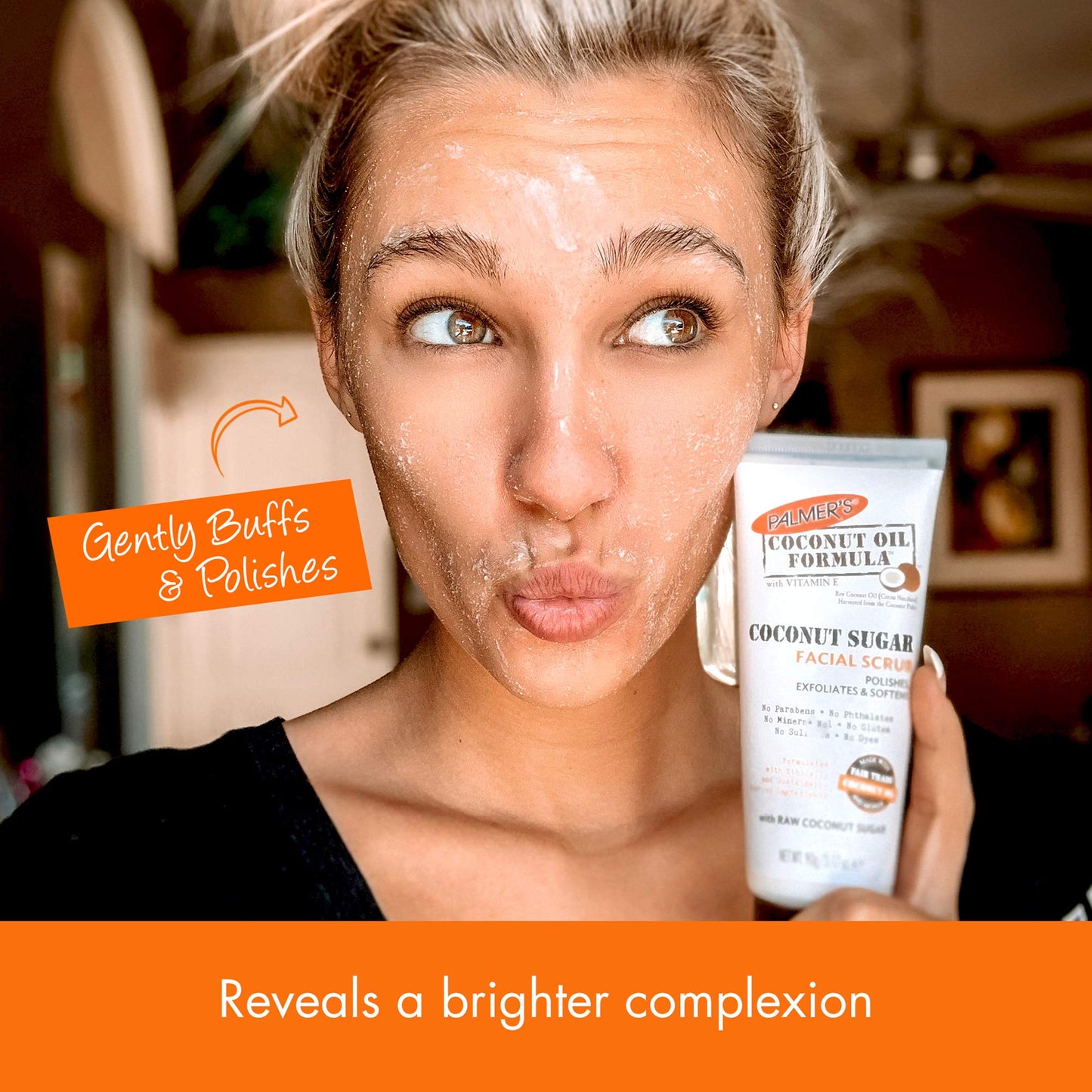 Palmer's Coconut Oil Formula Coconut Sugar Facial Scrub Exfoliator, Face Scrub to Gently Palmer's