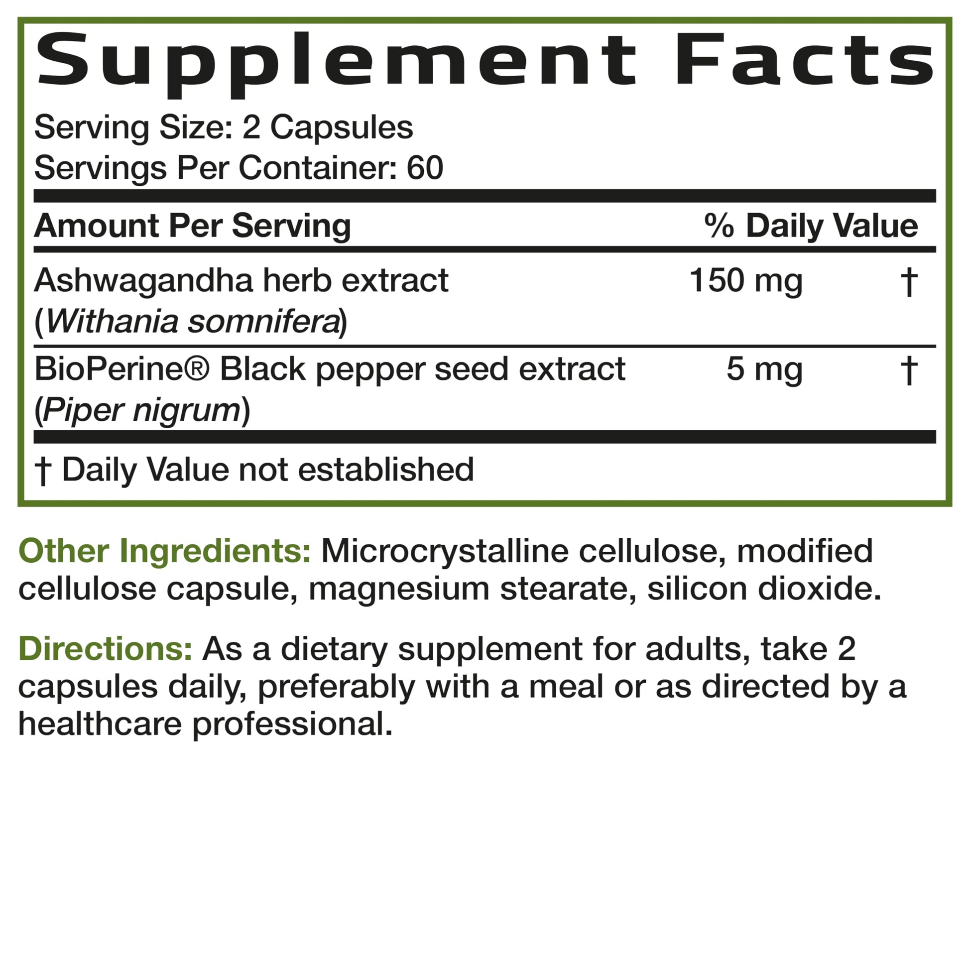 Bronson Ashwagandha Extra Strength Stress & Mood Support with BioPerine - Non GMO Formula, 120 Vegetarian Capsules Bronson buy australia supplements