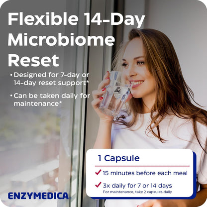 Enzymedica Candidase, Enzymes for Gentle Cleansing Support for Men & Women, Blended for Gut & Microbiome Health with Cellulase and Protease, 42 Count Gsupps Australia