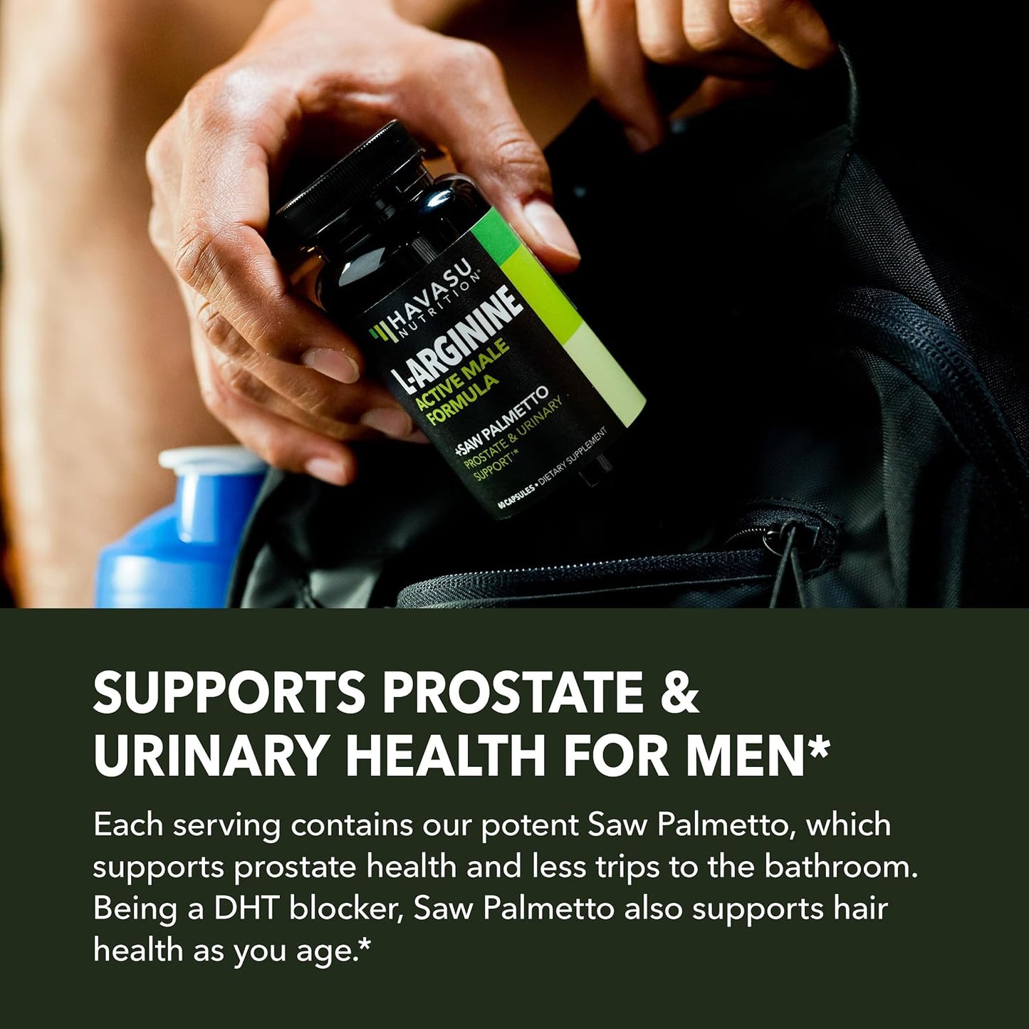 L-Arginine with Saw Palmetto for Men Capsules, Vegan, Non-GMO, 30 Servings | Vegan, Non-GMO Nitric Oxide and Prostate Health Supplements for Men, Endurance and Urinary Tract Function Support Gsupps Australia