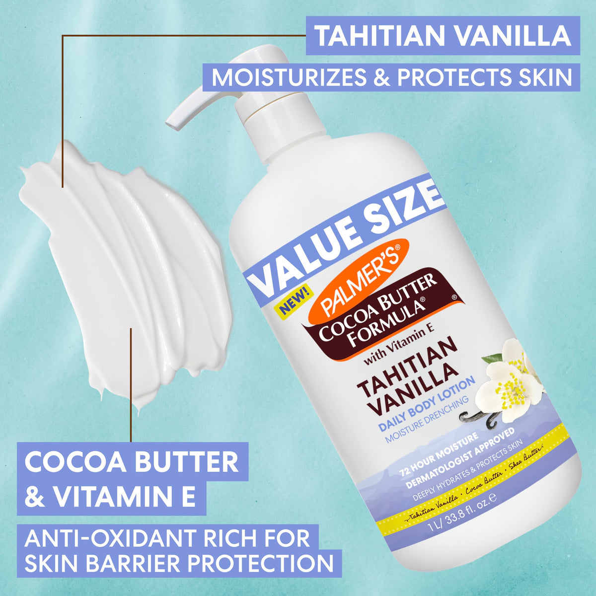 Palmer's Tahitian Vanilla Body Lotion with Cocoa Butter (33.8 Fl Oz) Palmer's