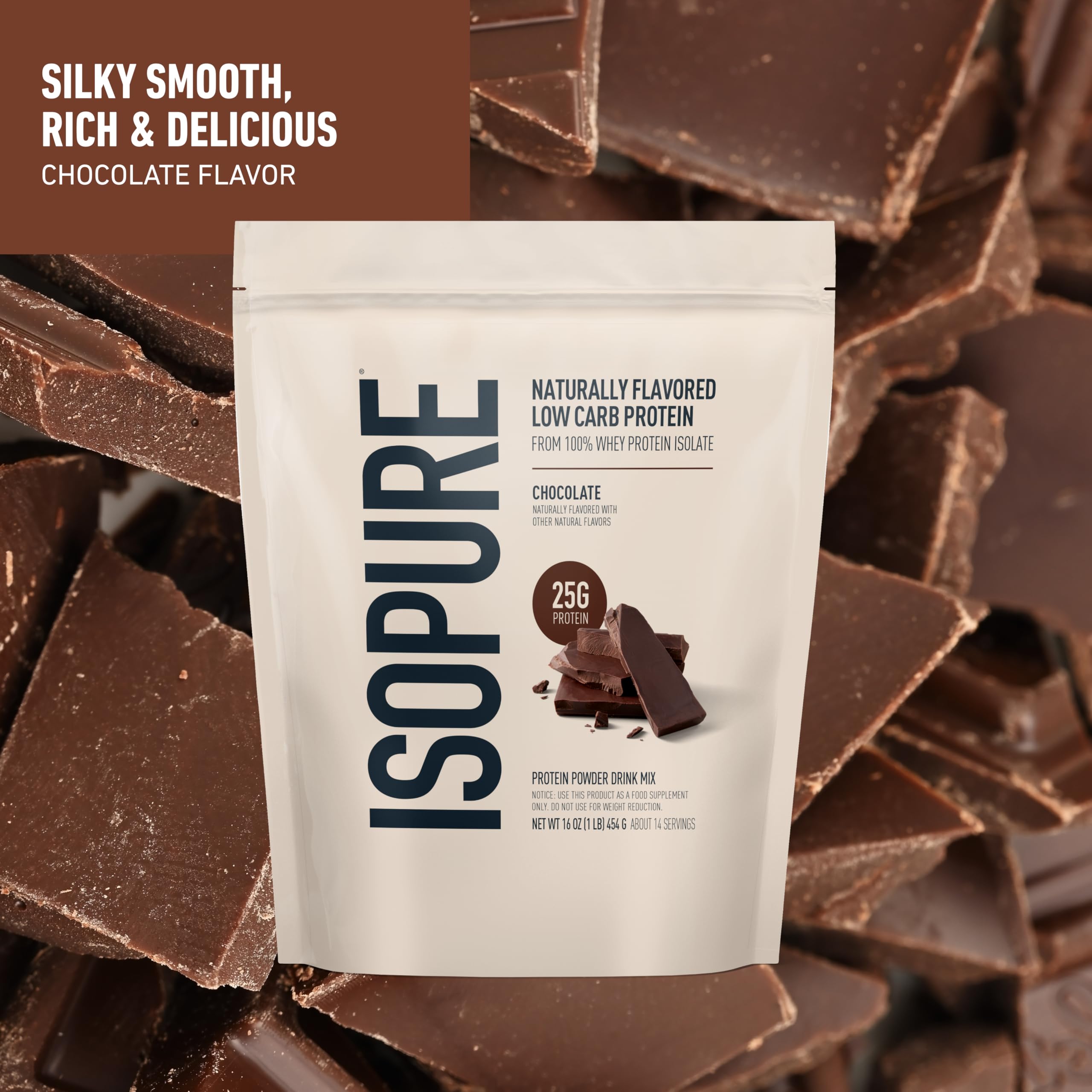 Isopure Low Carb 100% Pure Whey Isolate Protein Powder, Lactose Free, Gluten Free, With Vitamins, Dark Chocolate, 25g Protein Per Serving, 1 Lb, Isopure buy australia supplements