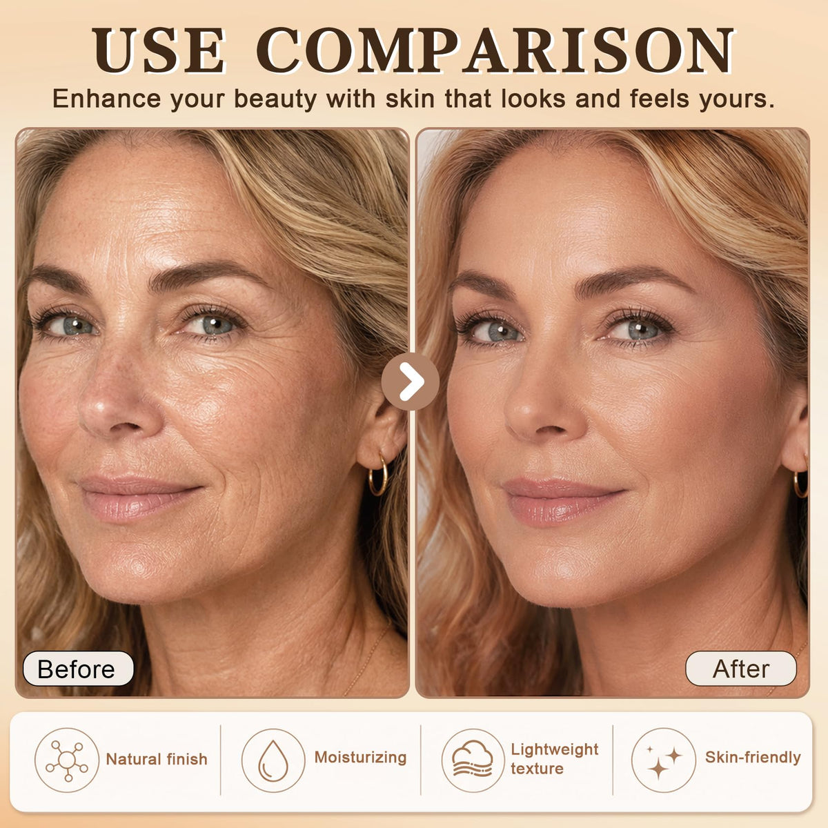 QIUFSSE Color Changing Foundation for Mature Skin,Face Makeup - 02 Medium QIUFSSE