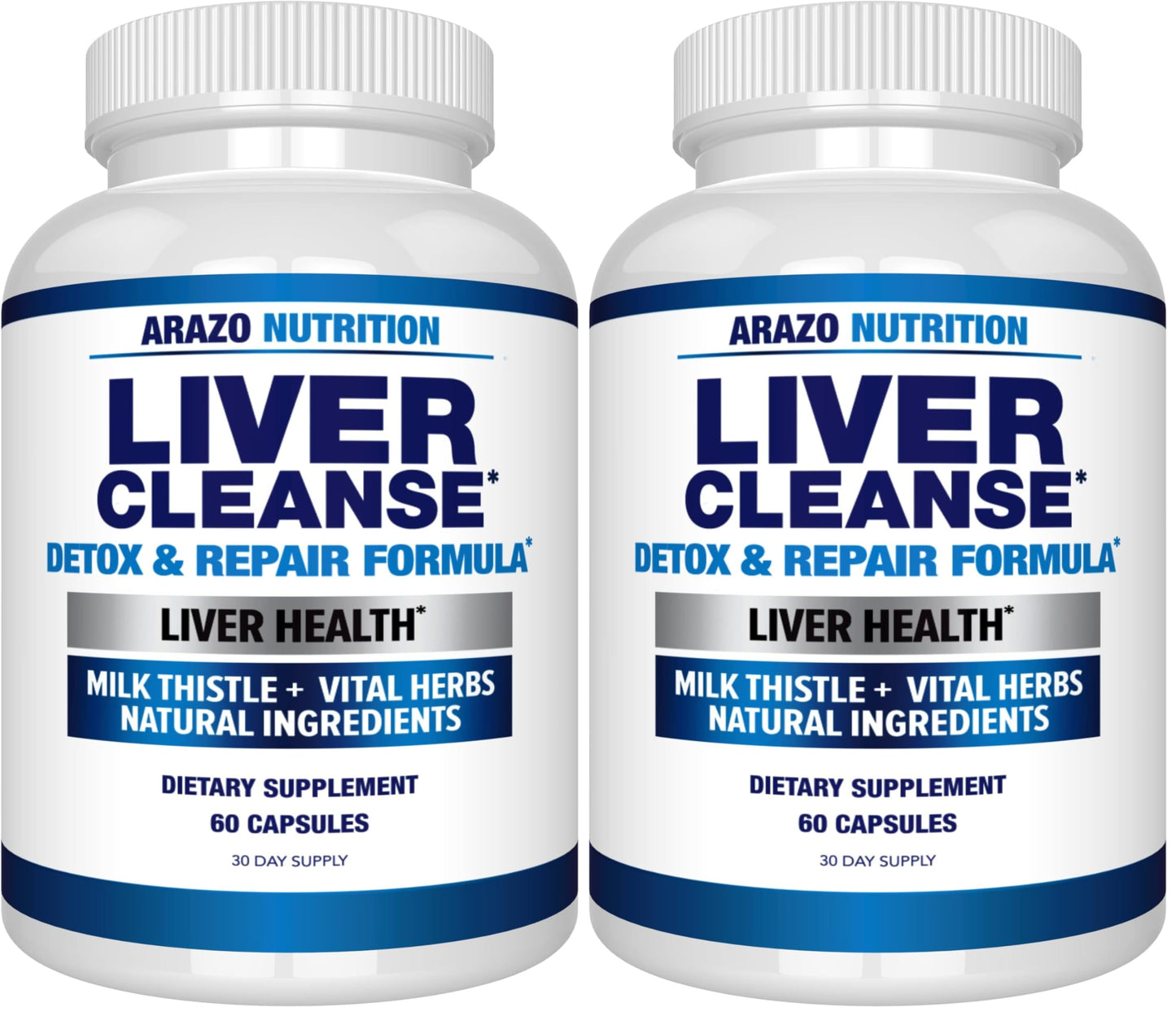 Arazo Nutrition Liver Cleanse Detox & Repair Formula – Milk Thistle Herbal Support Supplement: Silymarin, Beet, Artichoke, Dandelion, Chicory Root Gsupps Australia