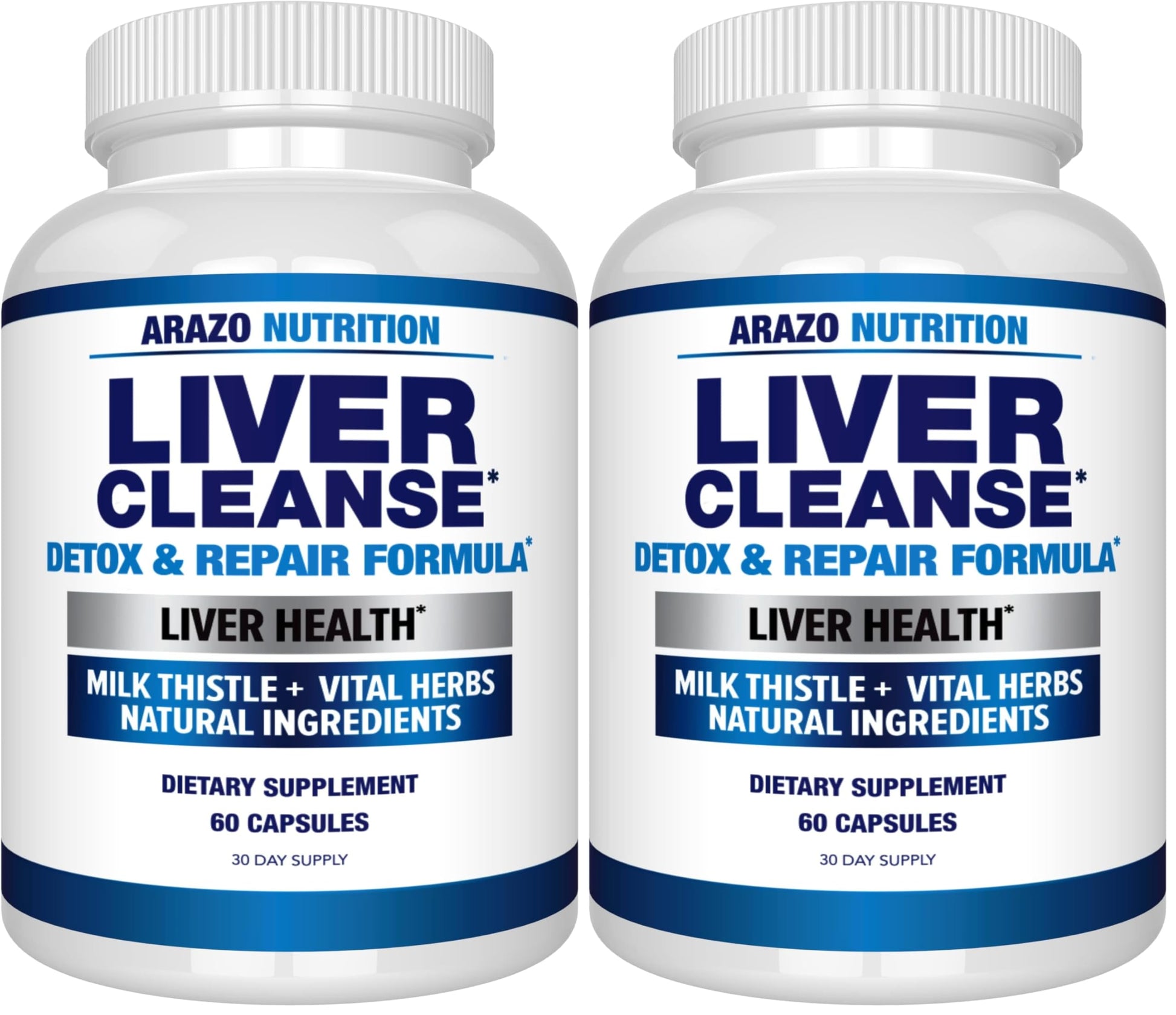 Arazo Nutrition Liver Cleanse Detox & Repair Formula – Milk Thistle Herbal Support Supplement: Silymarin, Beet, Artichoke, Dandelion, Chicory Root Gsupps Australia