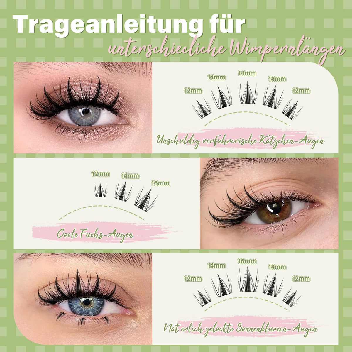 KEYYOU Fairy Lash Clusters Soft Invisible Band Manga Lashes D Curl 8-18MIX KEYYOU