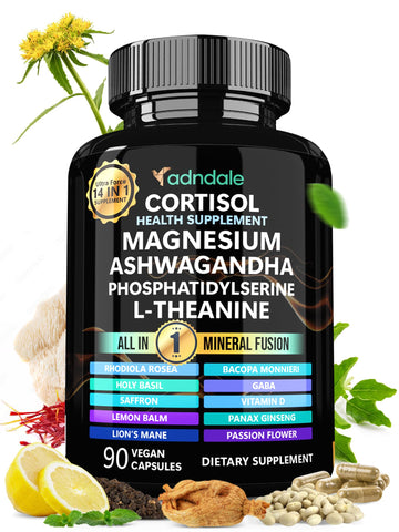 Adndale Cortisol Supplements for Women. Cortisol Reducer 14-in-1 Ashwagandha Supplement with Magnesium Glycinate, L-Theanine & More. 90 Capsules. Adndale buy australia supplements