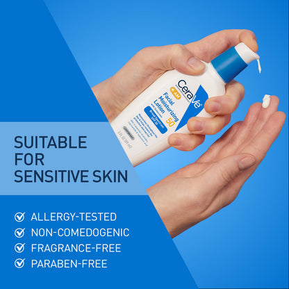 CeraVe AM Facial Moisturizing Lotion SPF 50, Face Moisturizer with SPF, 3oz CeraVe