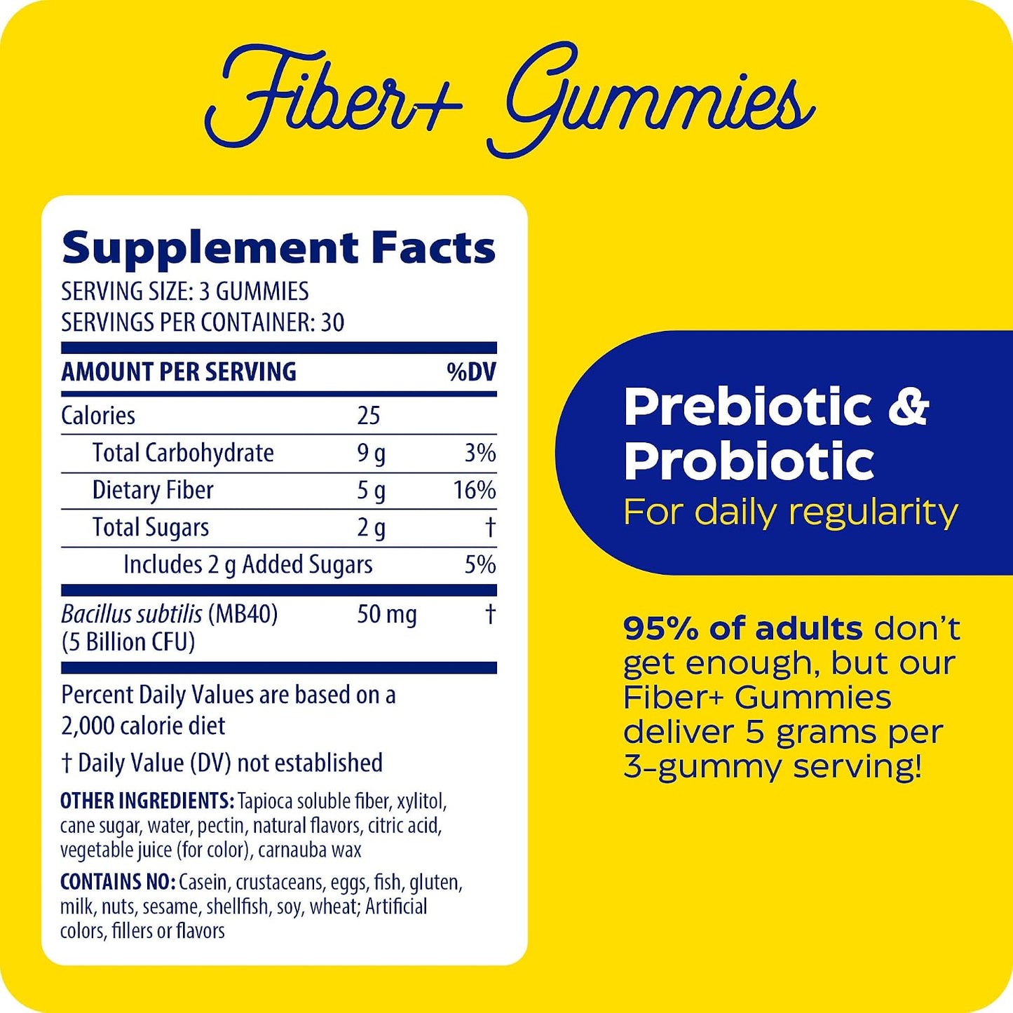 Enzymedica Fiber+ Prebiotic & Probiotic Gummies for Women & Men - 90 Count Gsupps Australia