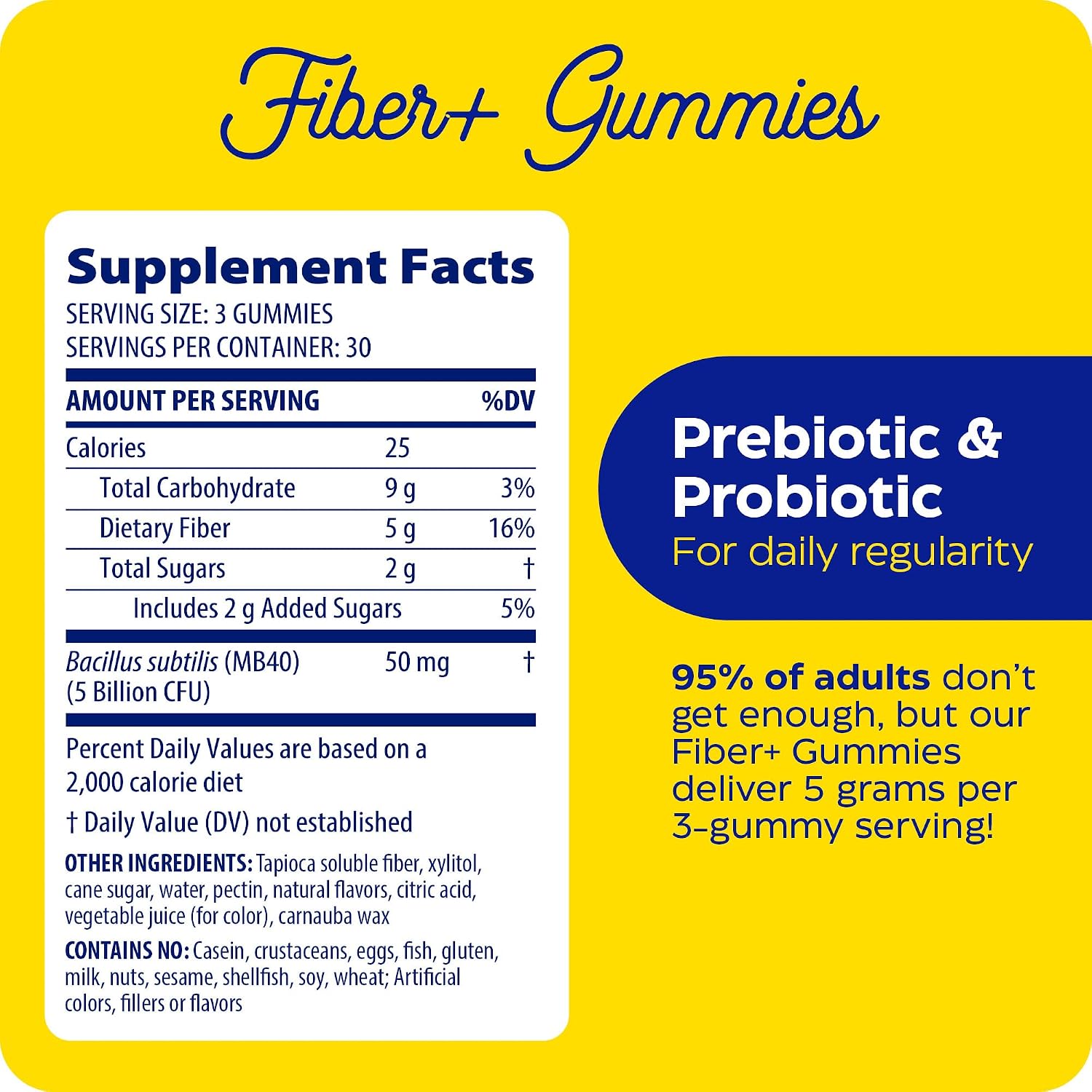 Enzymedica Fiber+ Prebiotic & Probiotic Gummies for Women & Men - 90 Count Gsupps Australia