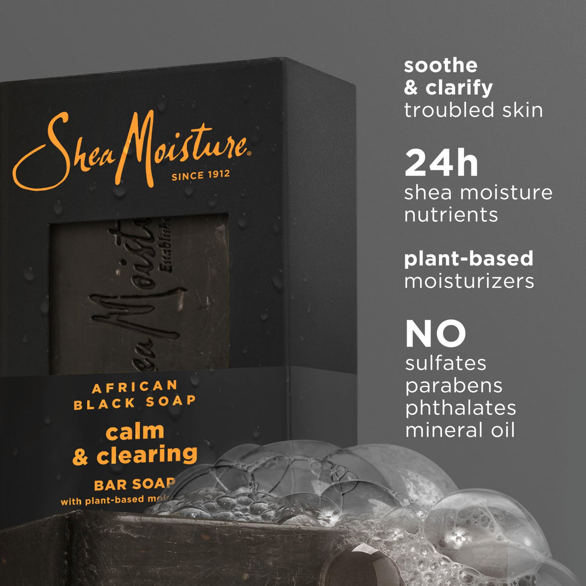 Shea Moisture Bar soap African Black Soap 4 count 8 oz Shea Moisture