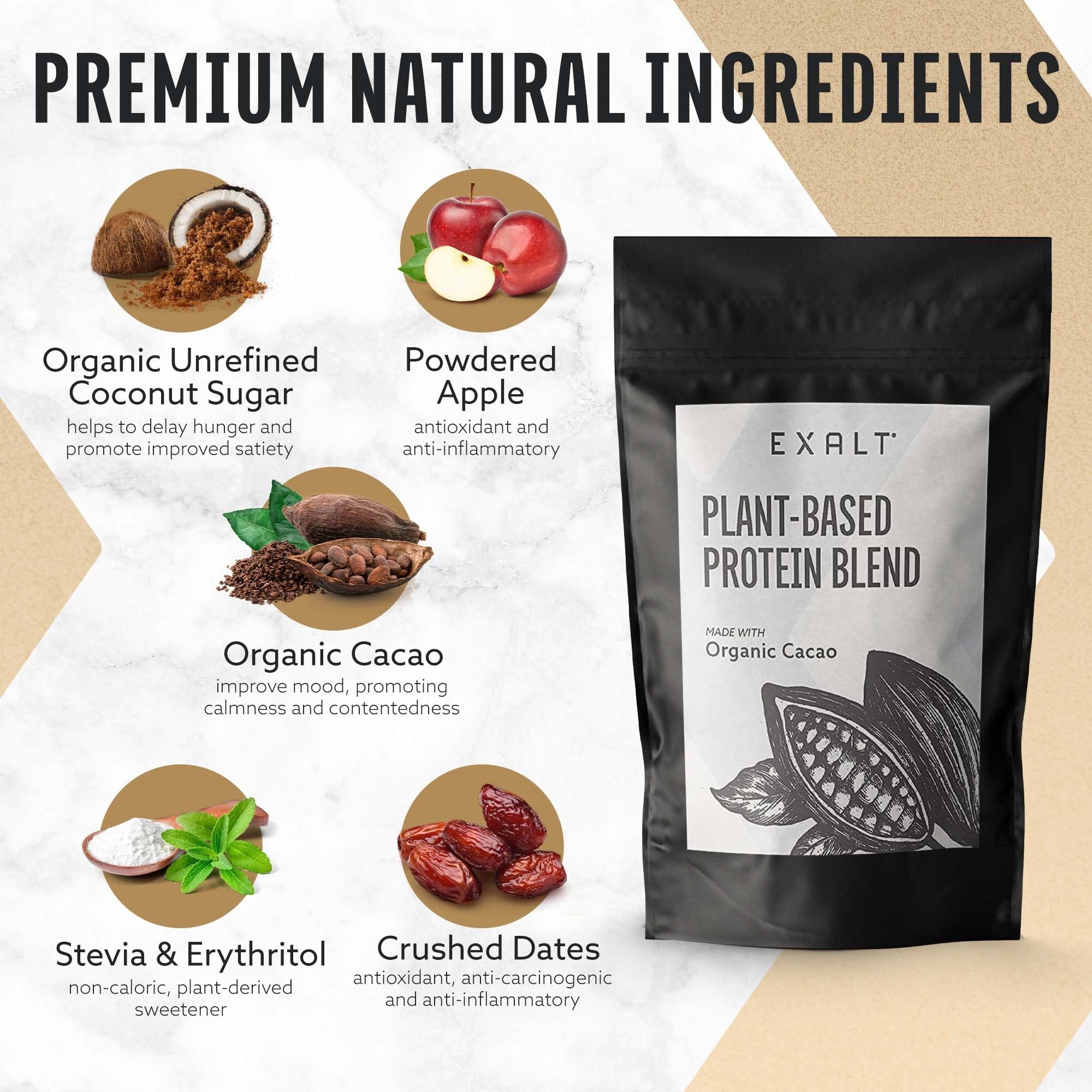 EXALT Vegan Protein Powder - 100% Plant-Based – Gluten Free - Keto Friendly EXALT buy australia supplements