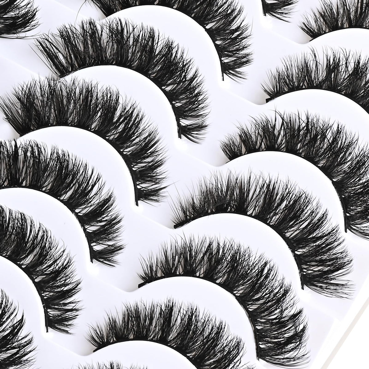 APCYUST Lashes Volume Mink Eyelashes 14 Pairs Cateye Lash Strips Wispy Cat Eye Lashes Natural Look Short Thick Fluffy False Strip Eyelash Full Small Fake Lashes Pack Black Pestañas Postizas for Women APCYUST