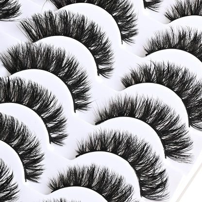 APCYUST Lashes Volume Mink Eyelashes 14 Pairs Cateye Lash Strips Wispy Cat Eye Lashes Natural Look Short Thick Fluffy False Strip Eyelash Full Small Fake Lashes Pack Black Pestañas Postizas for Women APCYUST