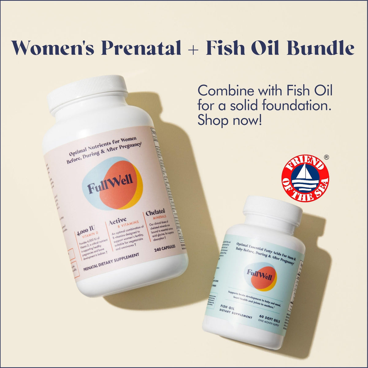 FullWell Women's Prenatal Multivitamin - Healthy Pregnancy Support - Contains Choline & Folate - Supports Fetal Growth FullWell