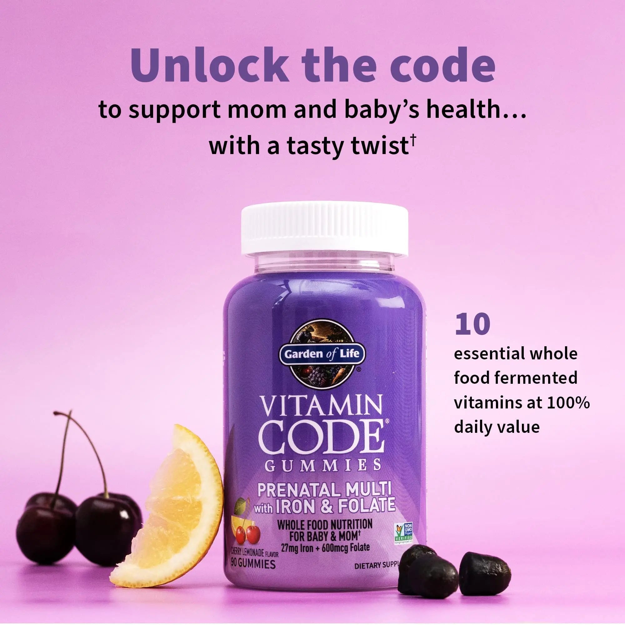 Essential Prenatal Gummy Vitamins for Women with Iron: Folate, Biotin, D3 & B12 + Probiotics for Digestion, Vitamin Code Multivitamin Garden of Life buy australia supplements