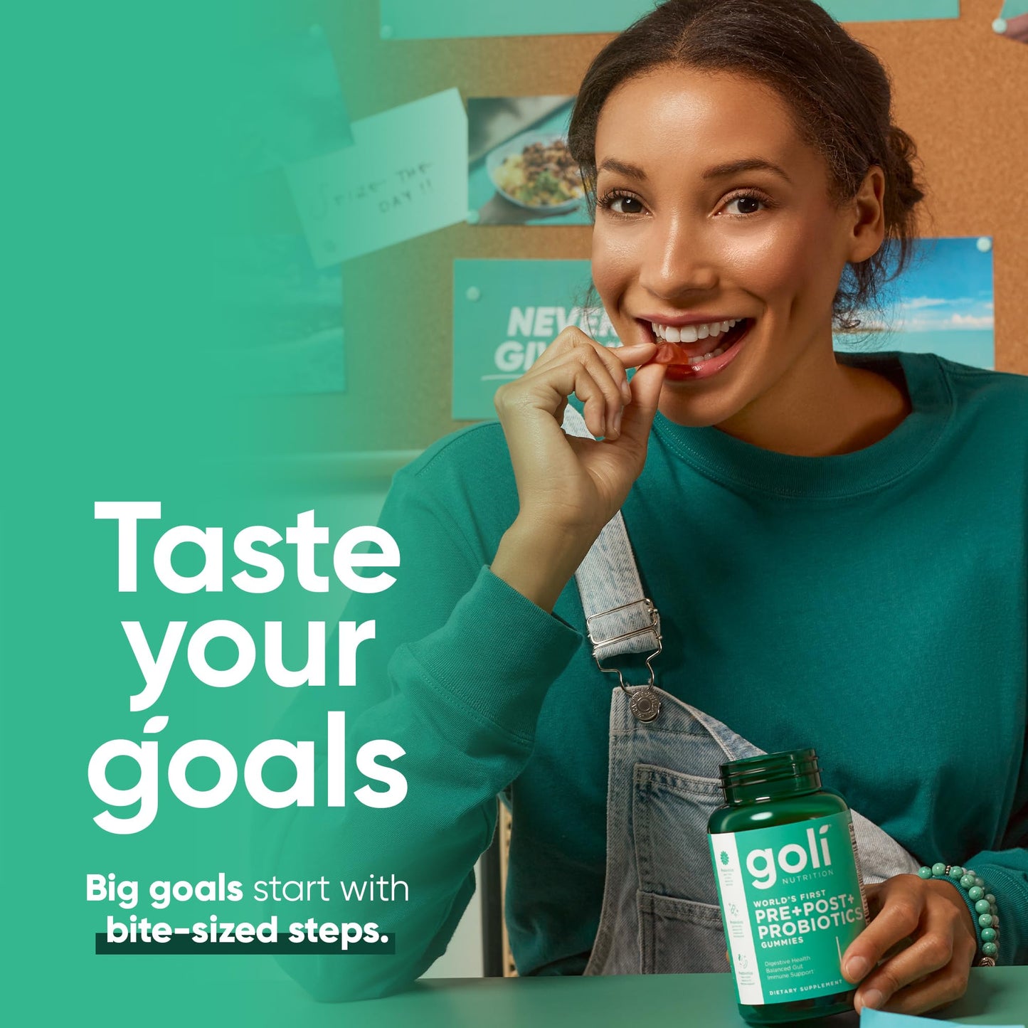 Goli Pre Pro Postbiotic Gummies - Worlds First 3-in-1 Formula with DE111 Probiotics, XOS Prebiotics, MCC1849 Postbiotics - Vegan, Non-GMO, Goli