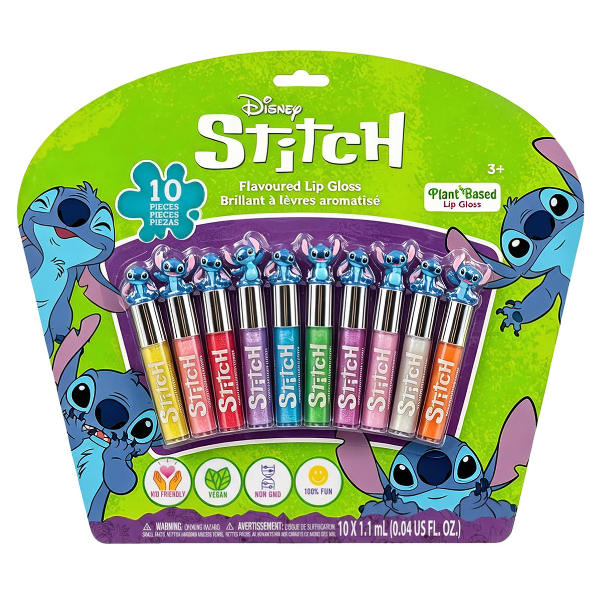 Stitch Lip Gloss Set, 10-Piece Plant-Based, Ages 3+ Townley Girl