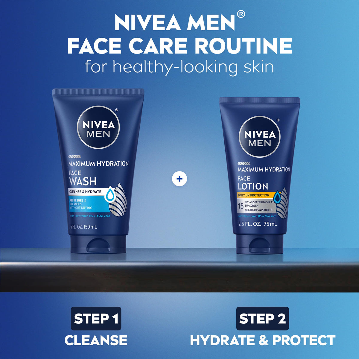 NIVEA MEN Maximum Hydration Face Wash, Provitamin B5 and Aloe Vera, 5 FL OZ NIVEA MEN