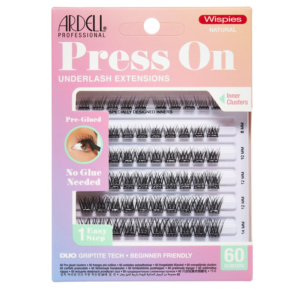 Ardell Press On Lashes Wispies Natural Pre Glued Lash Clusters, 60 ct Ardell
