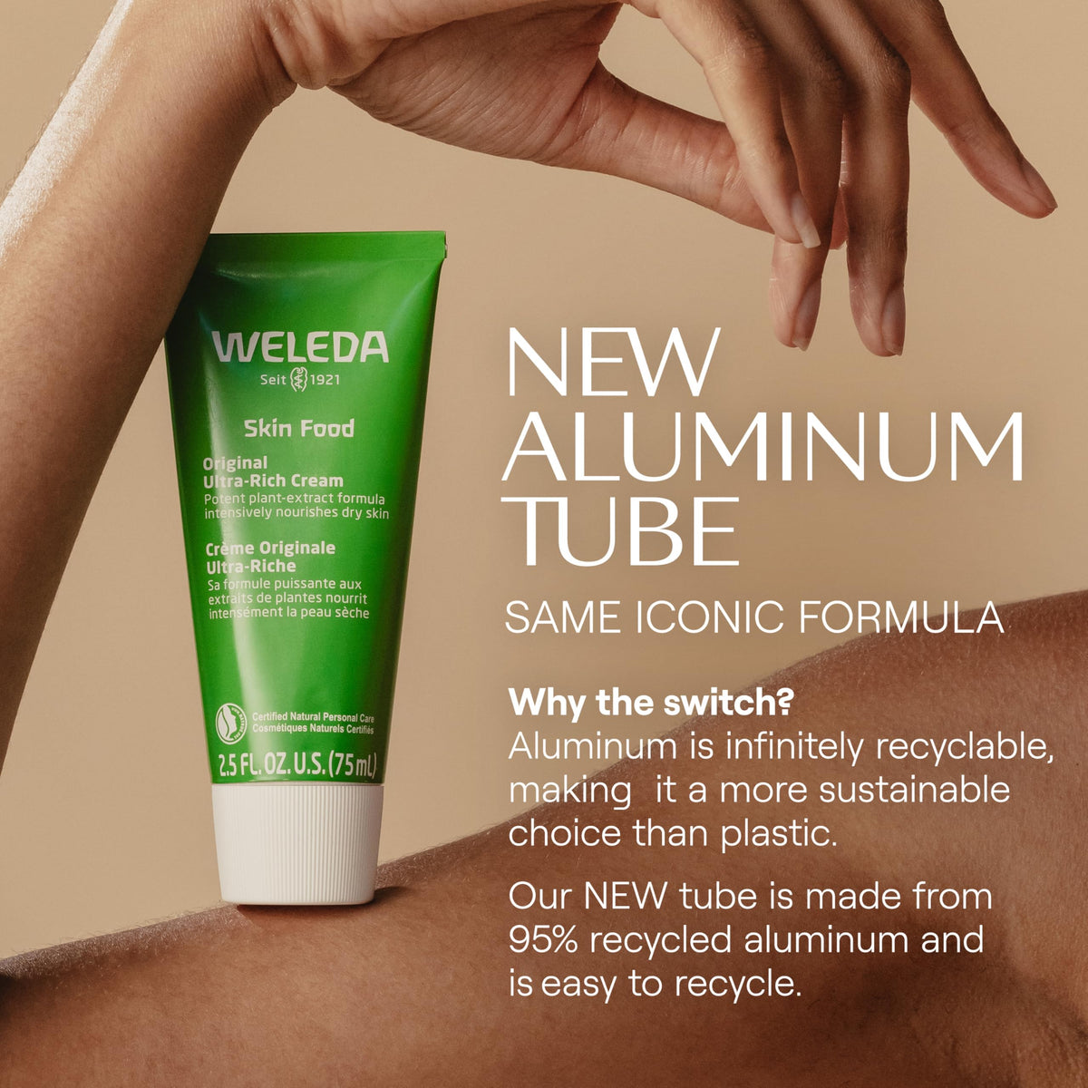 Weleda Skin Food Original Ultra-Rich Body Cream 2.5 Fluid Ounce, Plant Rich Hydrating Moisturizer with Pansy, Chamomile and Calendula Weleda
