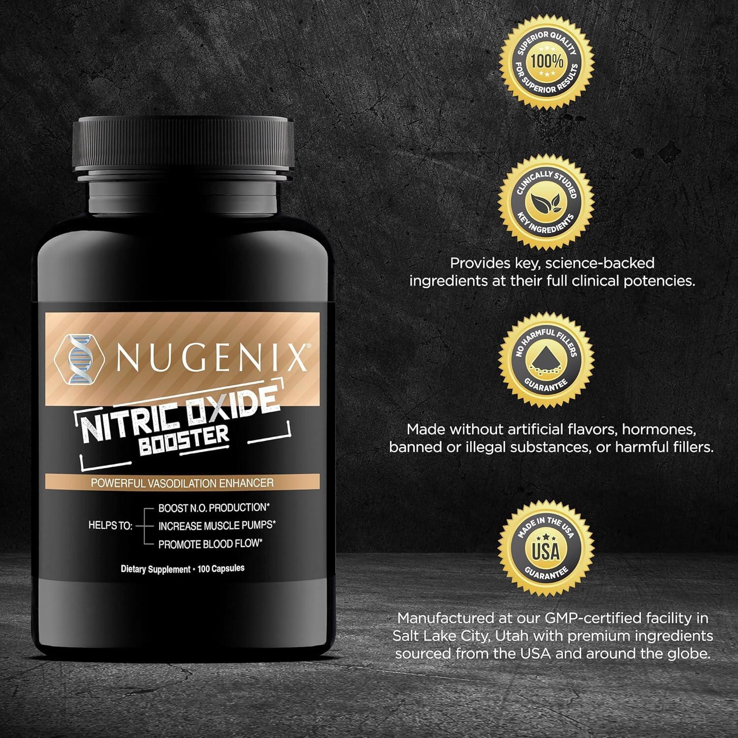 Nugenix Nitric Oxide Booster Supplement - Nitric Oxide Flow, L-Arginine, L-Citrulline, Pine Bark Extract - Vasodilator - 100 Capsules Nugenix buy australia supplements