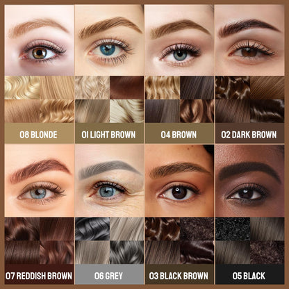 iMethod Eyebrow Pen - Eyebrow Pencil,2-in-1 Eyeliner Dual-Ended Brush-Tip Microblading 4d Eyebrow Pencils for women,Long Lasting Waterproof Hair-Like Brow Pencil,with Eyebrow Brush,DarkBrown iMethod