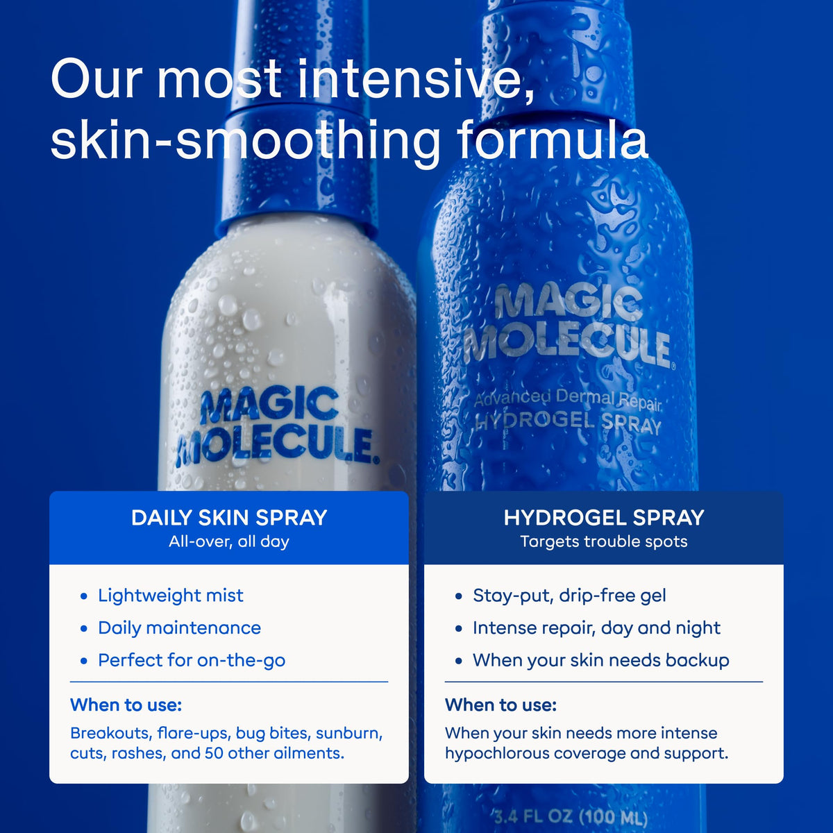 Magic Molecule Hypochlorous Acid Hydrogel Spray, Dermal Repair, 3.4oz 2PK Magic Molecule