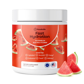 Rosabella Electrolyte Drink Powder – Watermelon – Sugar-Free Hydration Drink Mix – Electrolytes Powder with Sodium, Potassium, Magnesium, Calcium