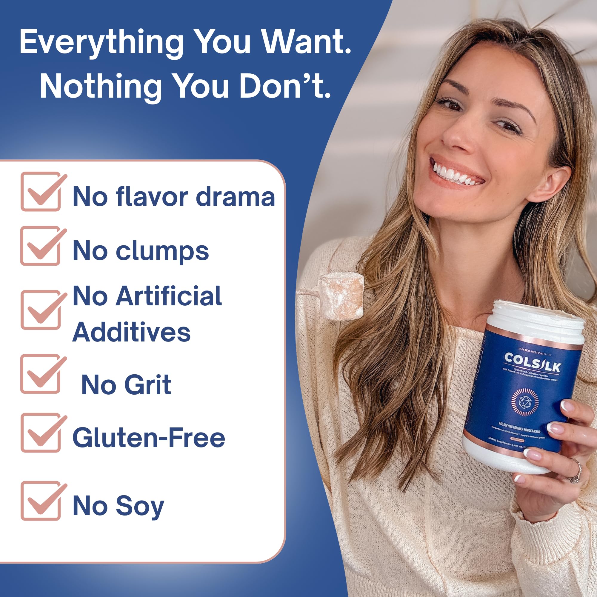 SRILabs ColSilk Unflavored Hydrolyzed Collagen Powder with Colostrum and Polypodium - Skin, Hair, Nails, Gut Health and Joint Support - One Scoop Daily | 1 Month Supply Skin Research Institute buy australia supplements